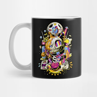 skull cat Mug